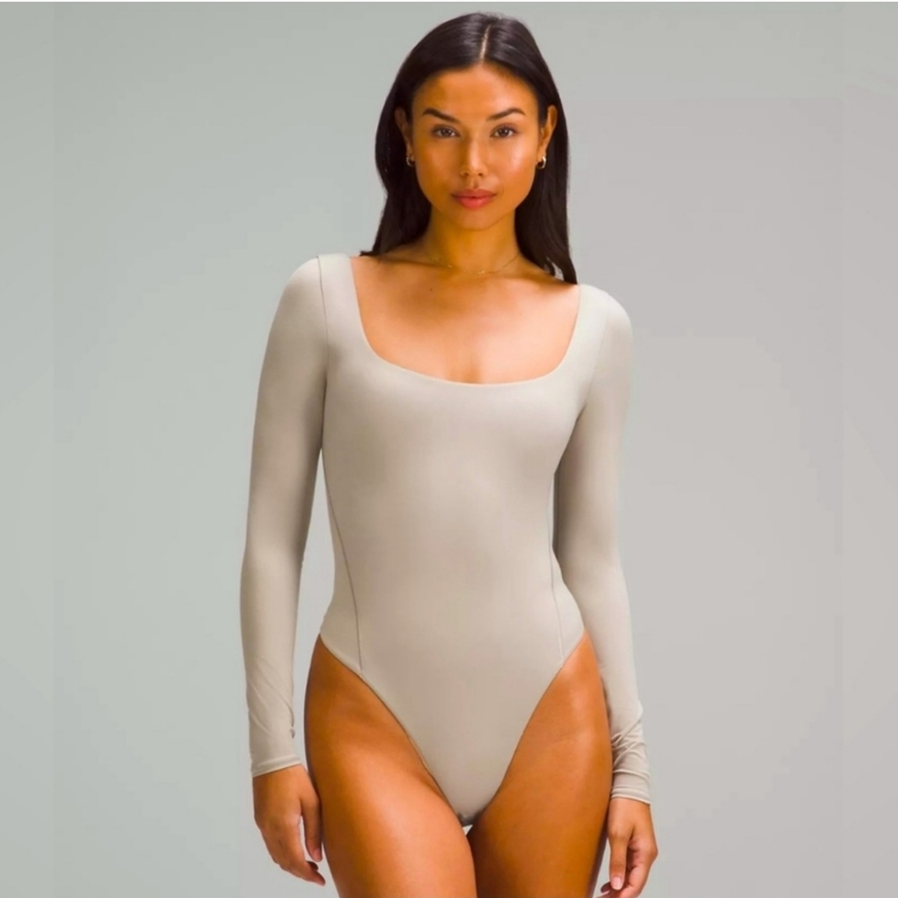 NWT Lululemon Wundermost Long Sleeve Thong Square Neck Bodysuit- Ultra Soft Nulu
